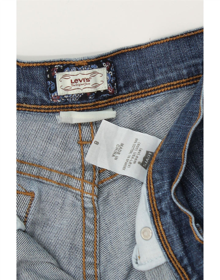 LEVI'S Bermuda en denim vieilli pour femme US 8 Medium W28 Bleu Coton