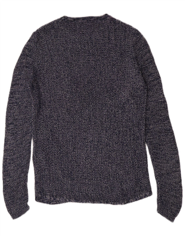 Jack & Jones Pull Col Rond Homme Bleu Marine Moyen Coton