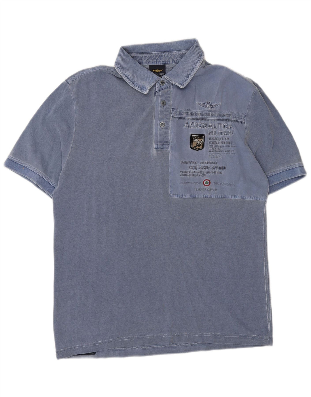 Aeronautica Militare Polo Graphique Homme Grand Bleu