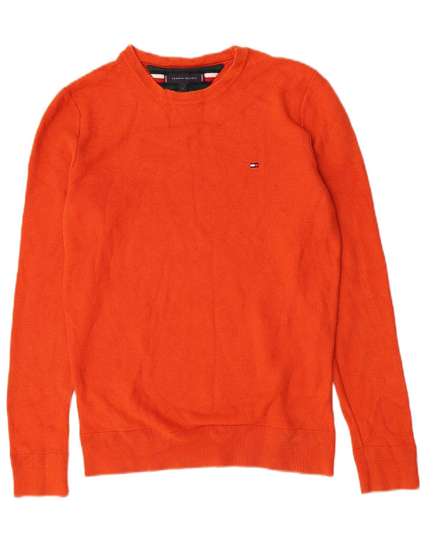 Tommy Hilfiger Pull à col rond pour homme Petit Orange