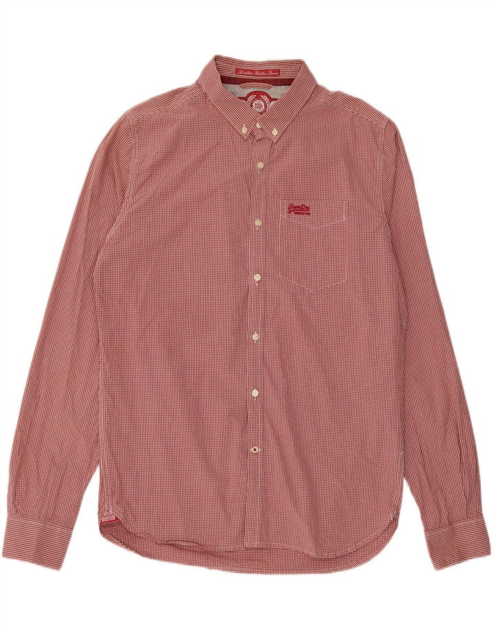SUPERDRY Chemise Homme XL Rouge Vichy Coton
