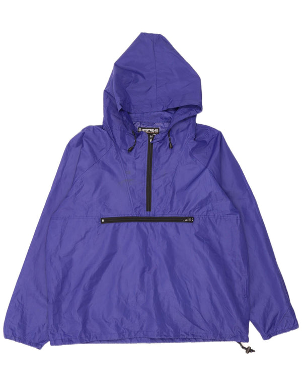vintage Homme Pull à capuche Veste de pluie UK 40 Grand Polyester Violet