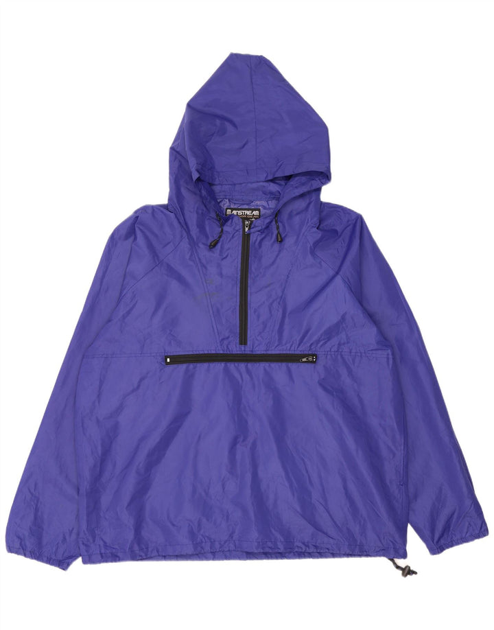 vintage Homme Pull à capuche Veste de pluie UK 40 Grand Polyester Violet