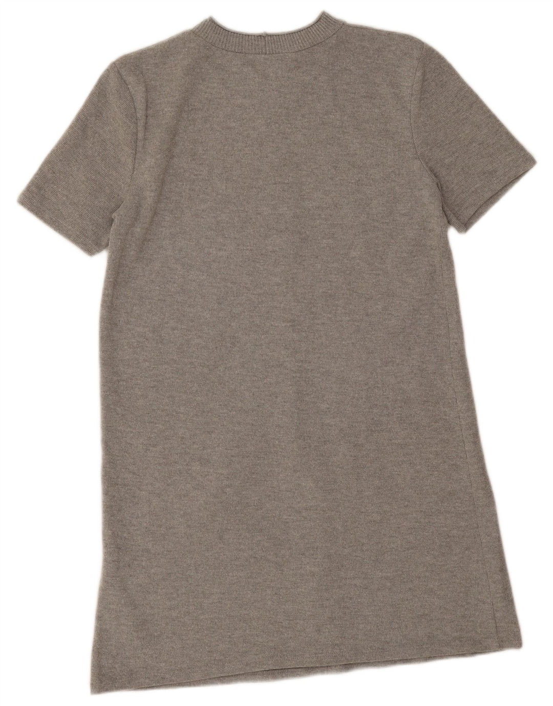 Zara Robe pull à manches courtes pour femme UK 44 Gris moyen Polyester