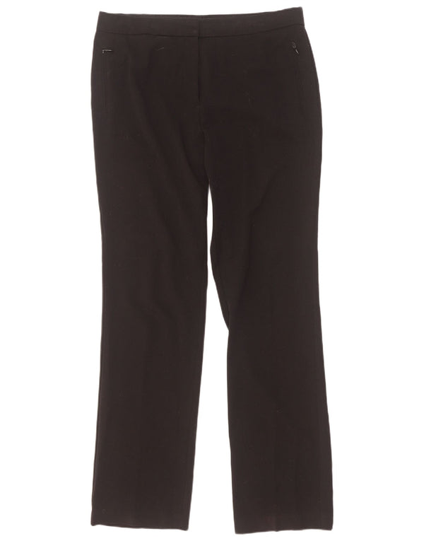 Marks & Spencer Pantalon droit décontracté pour femme UK 14 Large W34 L33 Noir