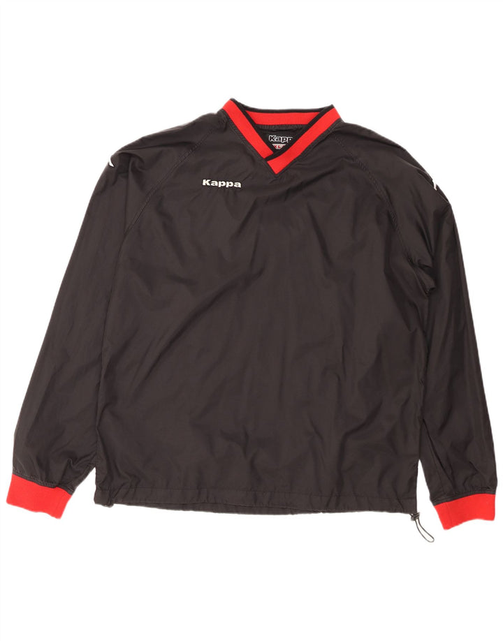 KAPPA Haut de Survêtement Pull Homme 2XL Noir Colorblock Polyester