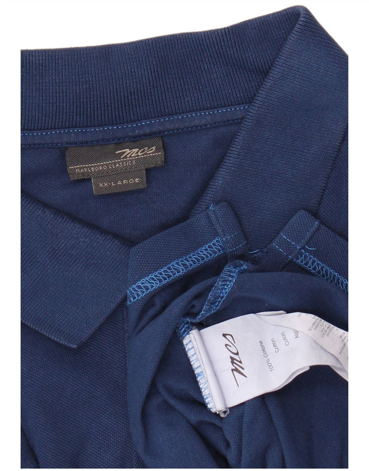 MARLBORO CLASSICS Polo Homme 2XL Bleu Marine Coton