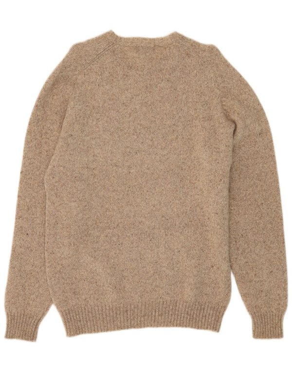 Kappa Pull col V pour homme en laine mouchetée Beige Large