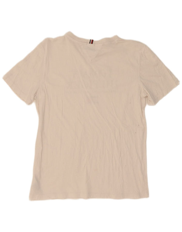 Tommy Hilfiger T-Shirt Graphique Garçon 15-16 ans Blanc Coton