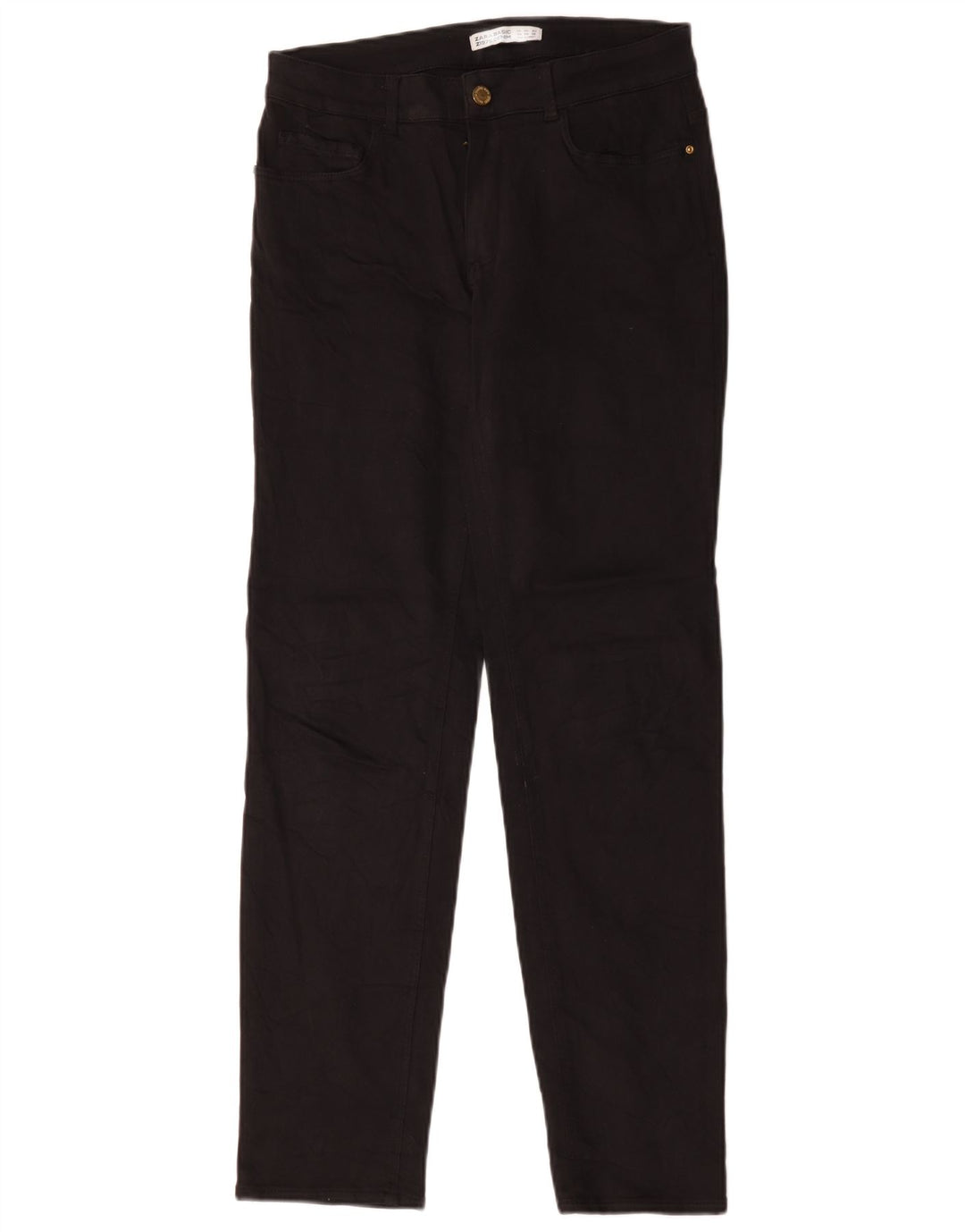 Zara Jean droit femme EU 40 Medium W30 L30 coton noir
