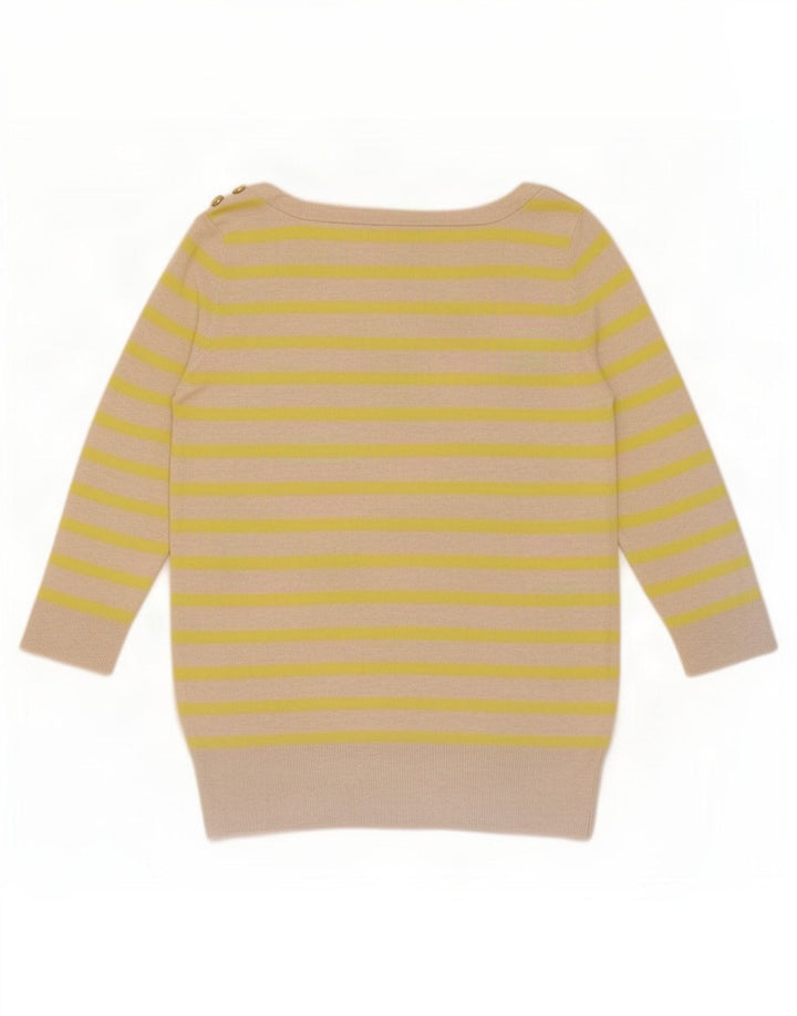 Gap Chemisier à manches 3/4 pour femme UK 12 Beige moyen rayé