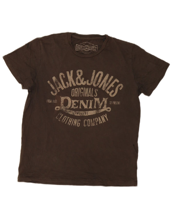 Jack & Jones T-Shirt Graphique Homme Petit Kaki Coton