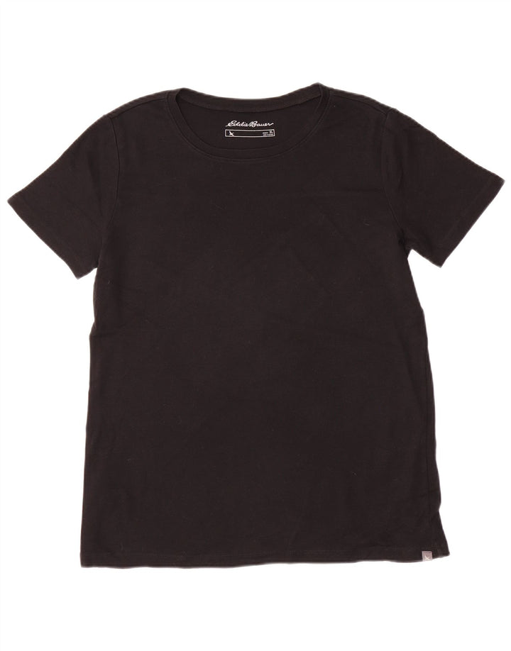 EDDIE BAUER T-Shirt Femme Top UK 18 XL Coton Noir