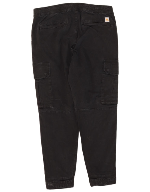 Zara Pantalon Cargo Joggers Homme EU 44 Large W34 L26 Coton Noir