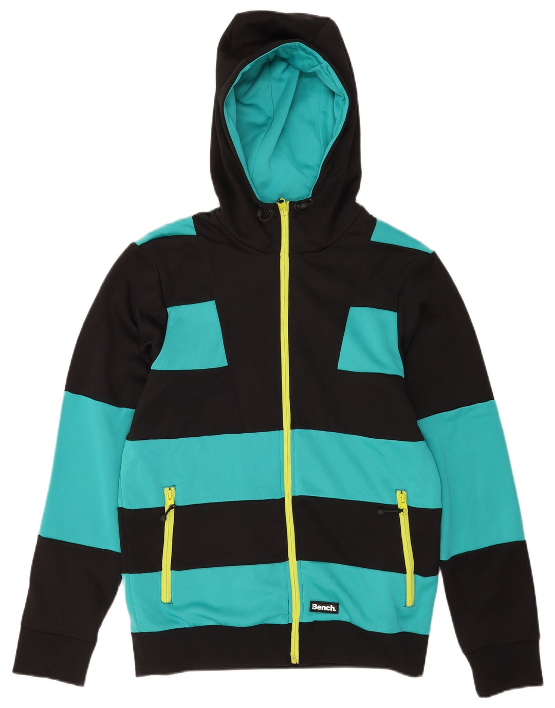 Bench Pull à capuche zippé pour homme en polyester color block noir moyen