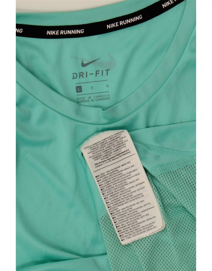 Nike Womens Dri Fit Débardeur UK 14 Large Vert Polyester