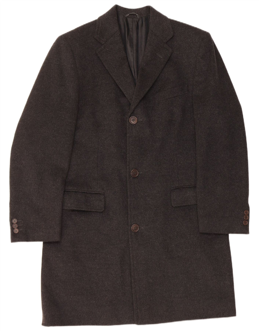 vintage Mens Overcoat IT 50 Grande laine noire