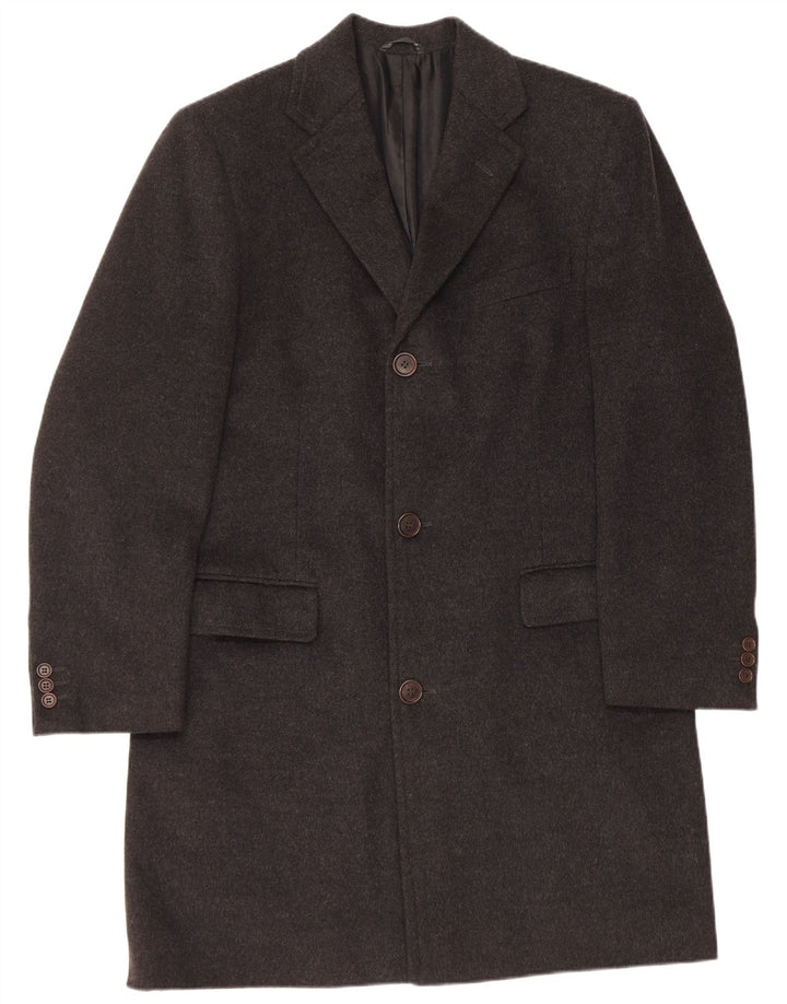 vintage Mens Overcoat IT 50 Grande laine noire
