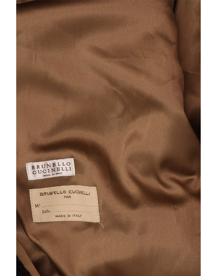 BRUNELLO CUCINELLI Manteau croisé femme EU 40 Petit Noir Classique