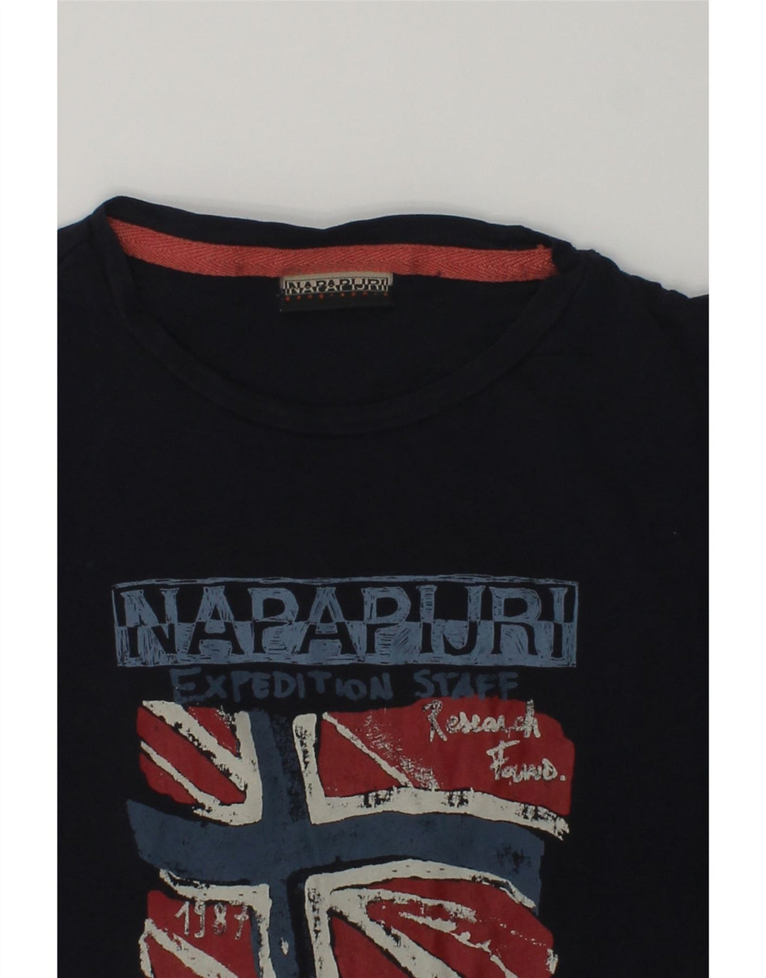 NAPAPIJRI Boys Graphic T-Shirt Top 9-10 Years Navy Blue | Vintage Napapijri | Thrift | Second-Hand Napapijri | Used Clothing | Messina Hembry 