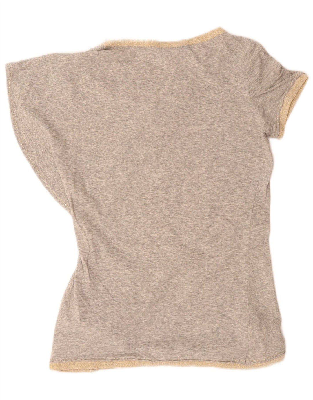 LIU JO T-Shirt Graphique Femme Top IT 44 Gris Moyen Moucheté Coton