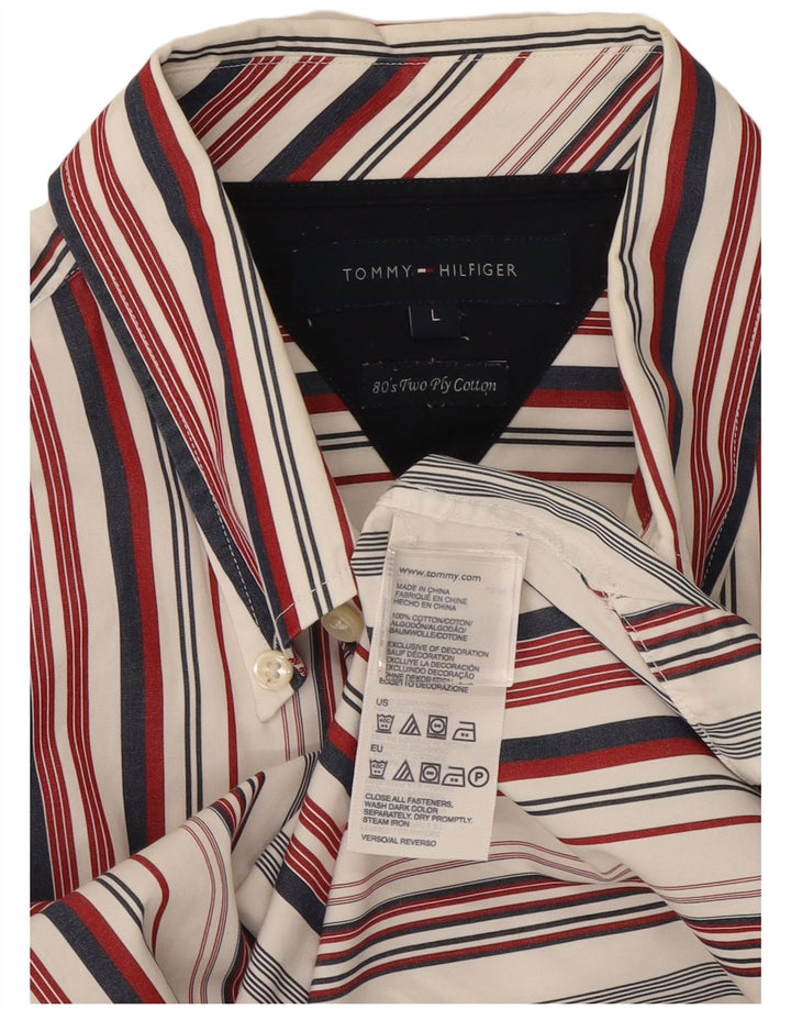 Tommy Hilfiger Chemise Homme Large Coton Rayé Multicolore
