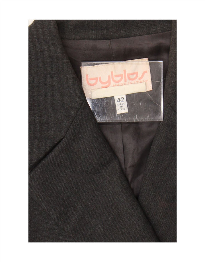 Byblos Veste Blazer Croisée Femme IT 42 Laine Gris Moyen