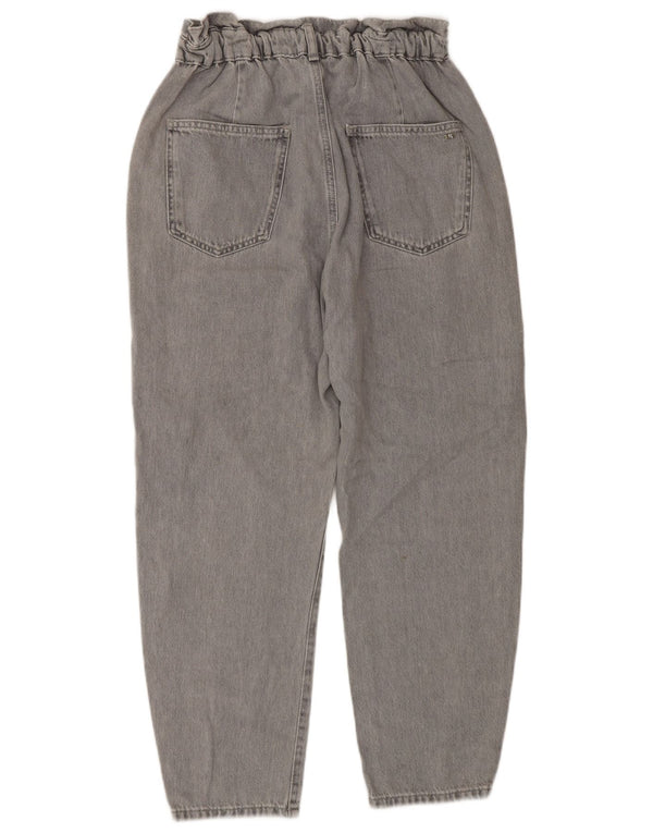 Zara Jean court taille haute fuselé pour femme EU 38 Small W28 L26 Coton gris