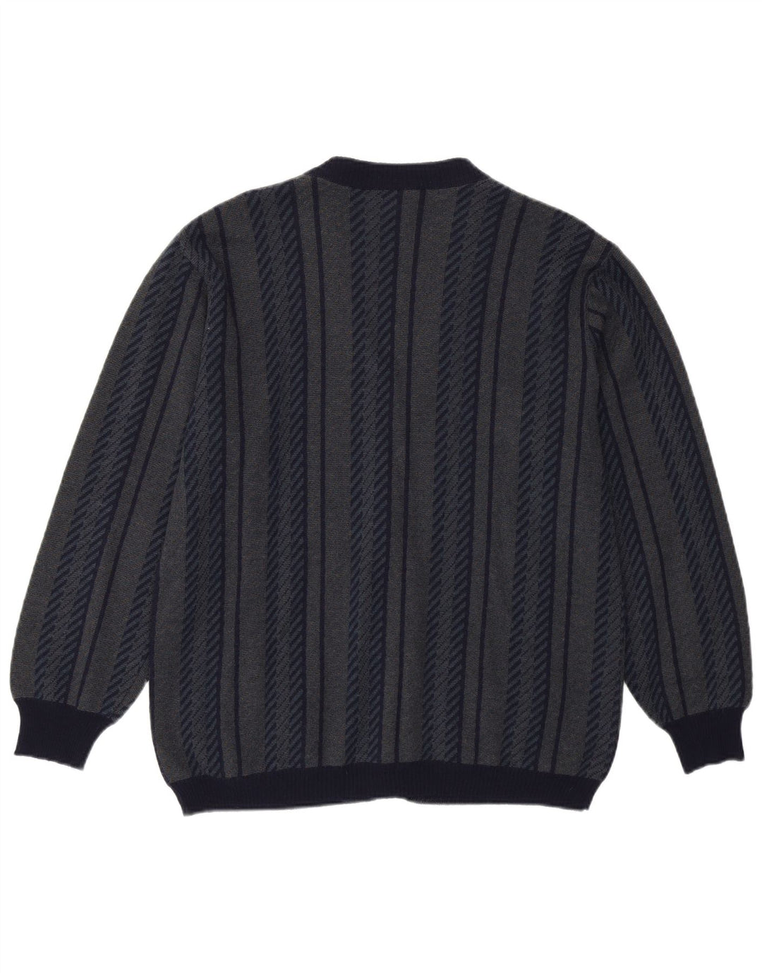 Bernardini Cardigan Homme Pull Petit Bleu Marine Géométrique