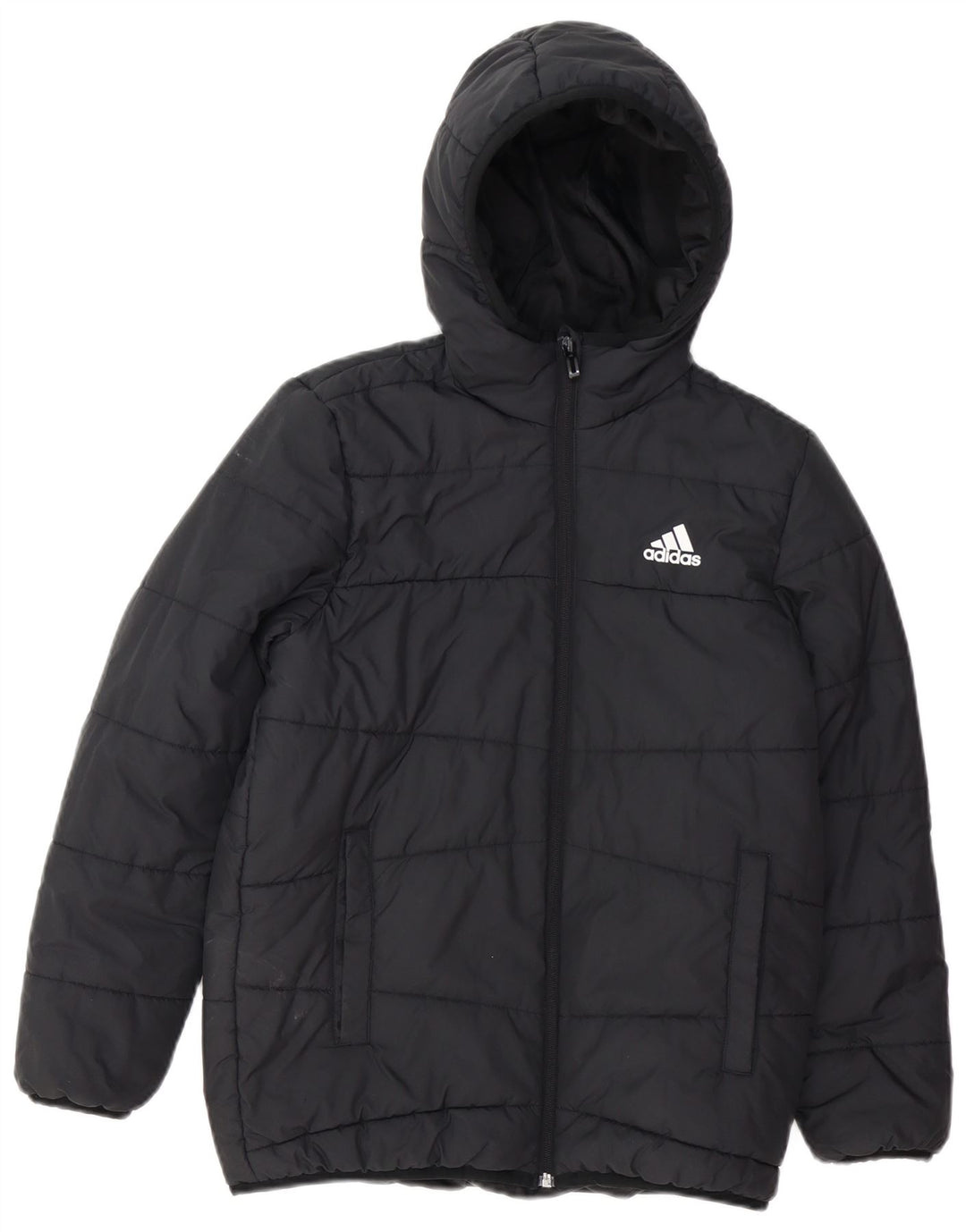 ADIDAS Veste matelassée à capuche pour garçons 11-12 ans Noir Polyester