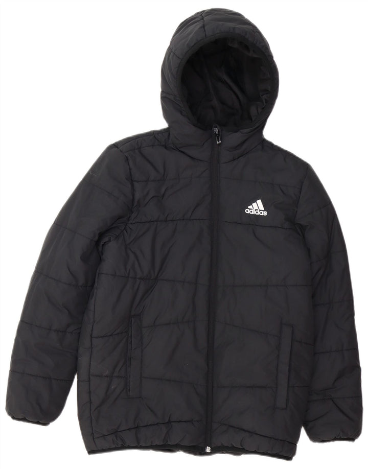 ADIDAS Veste matelassée à capuche pour garçons 11-12 ans Noir Polyester