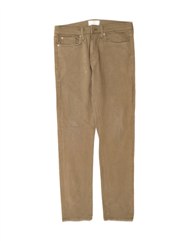 Marks & Spencer Jean Slim Homme W32 L33 Kaki Coton