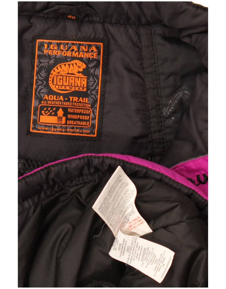 Iguana Veste de ski à capuche pour femme EU 40 Polyester color block rose moyen