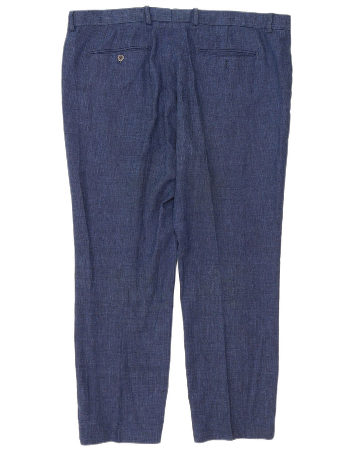 Marks & Spencer Pantalon de costume coupe ajustée pour homme W40 L29 Bleu classique