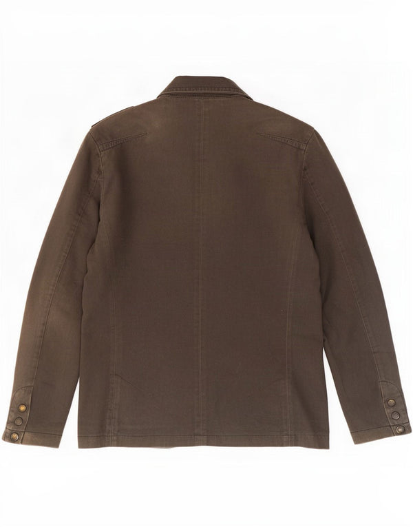 Diesel Veste Blazer Militaire Homme UK 40 Large Gris Coton