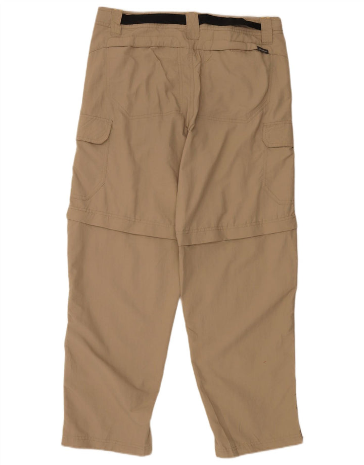 EDDIE BAUER Pantalon Cargo Droit Homme W34 L30 Nylon Beige