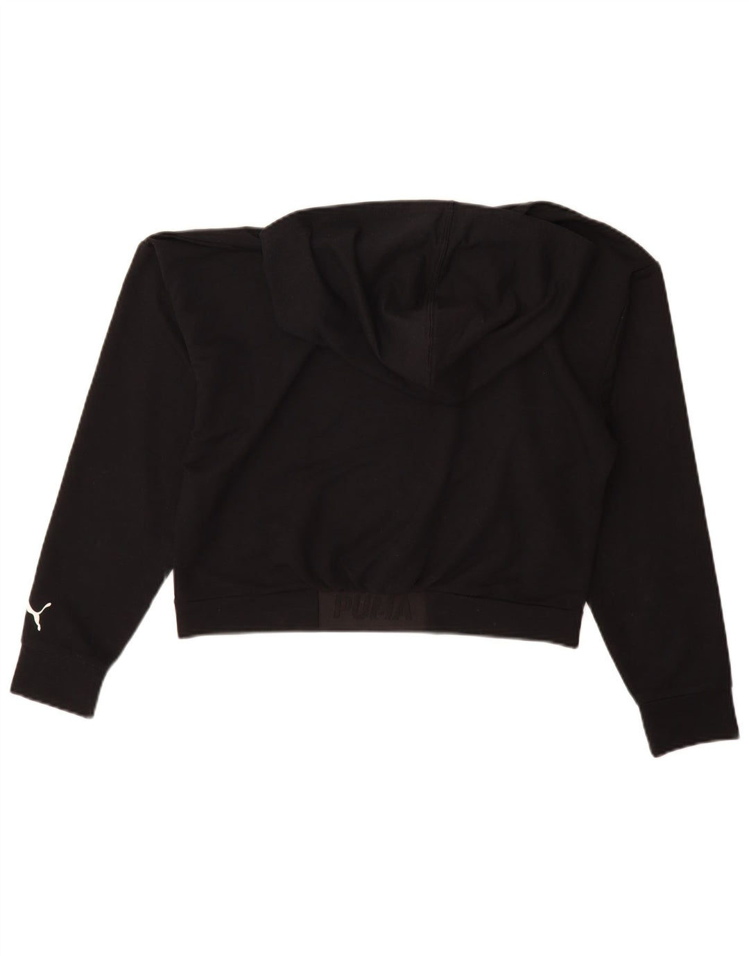 Puma Pull à capuche surdimensionné graphique pour femme UK 10 Petit Noir Polyester