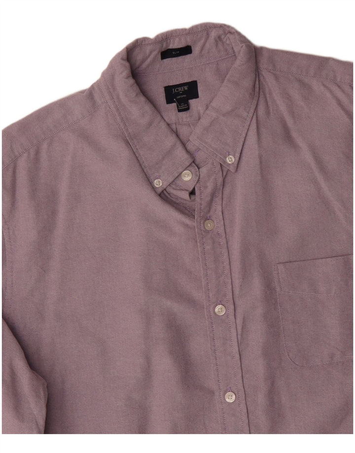J. CREW Chemise Oxford Slim Homme XL Violet Coton