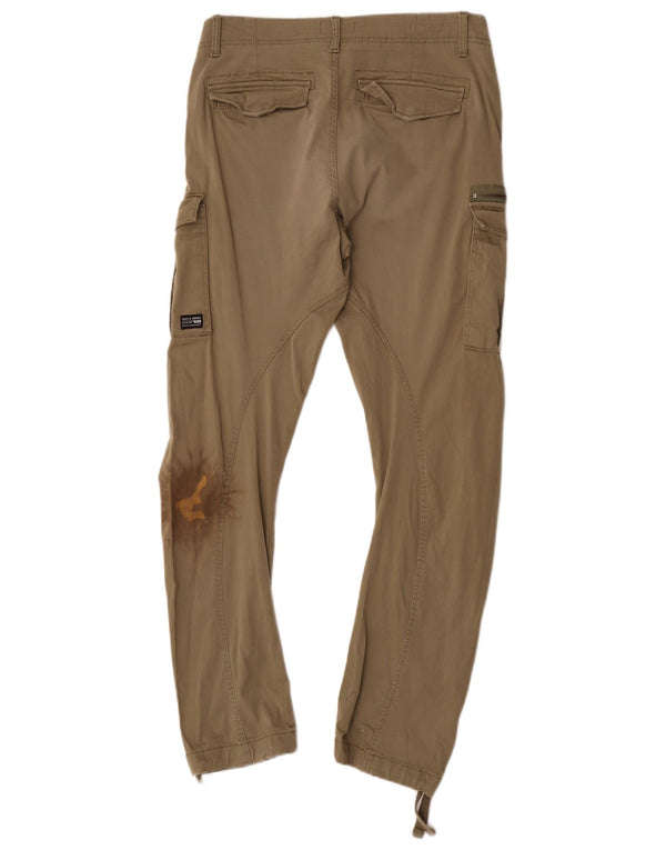 Jack & Jones Mens Anti Fit Banana Slim Cargo Trousers W31 L34 Khaki Cotton