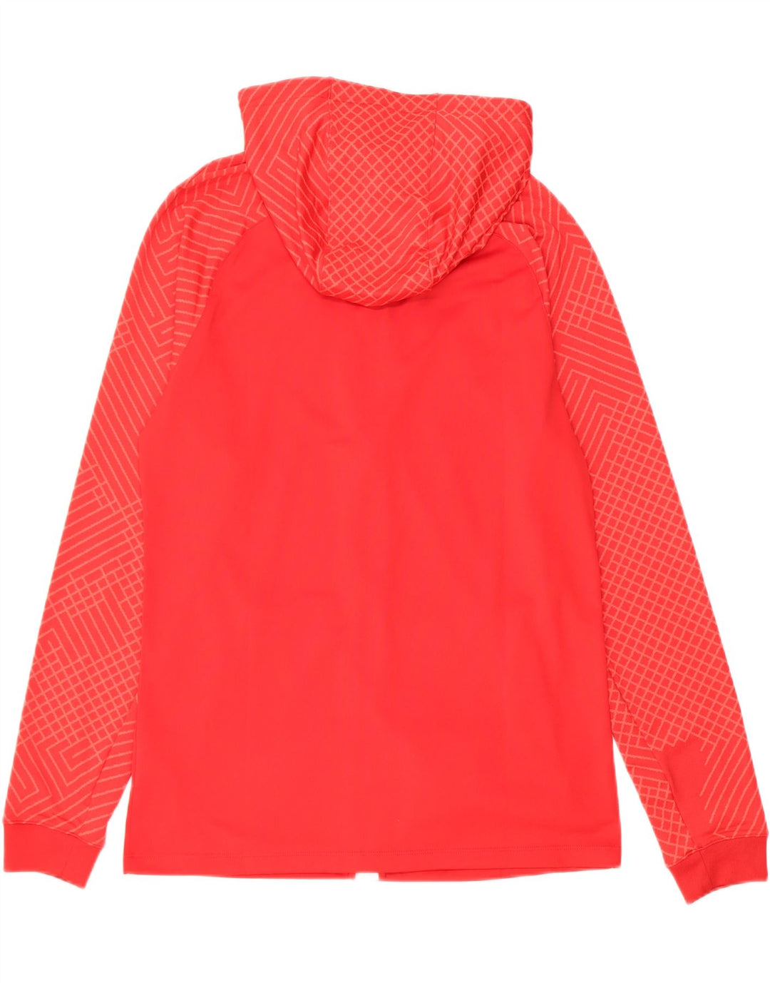 Nike Pull à capuche zippé Dri Fit pour femme UK 14 Polyester géométrique rouge moyen
