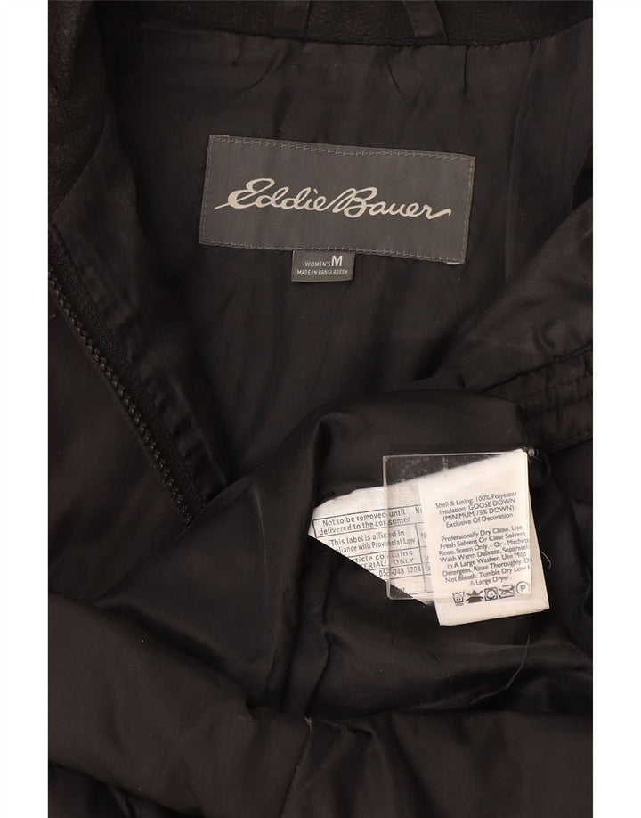 EDDIE BAUER Manteau rembourré pour femme UK 14 Polyester noir moyen