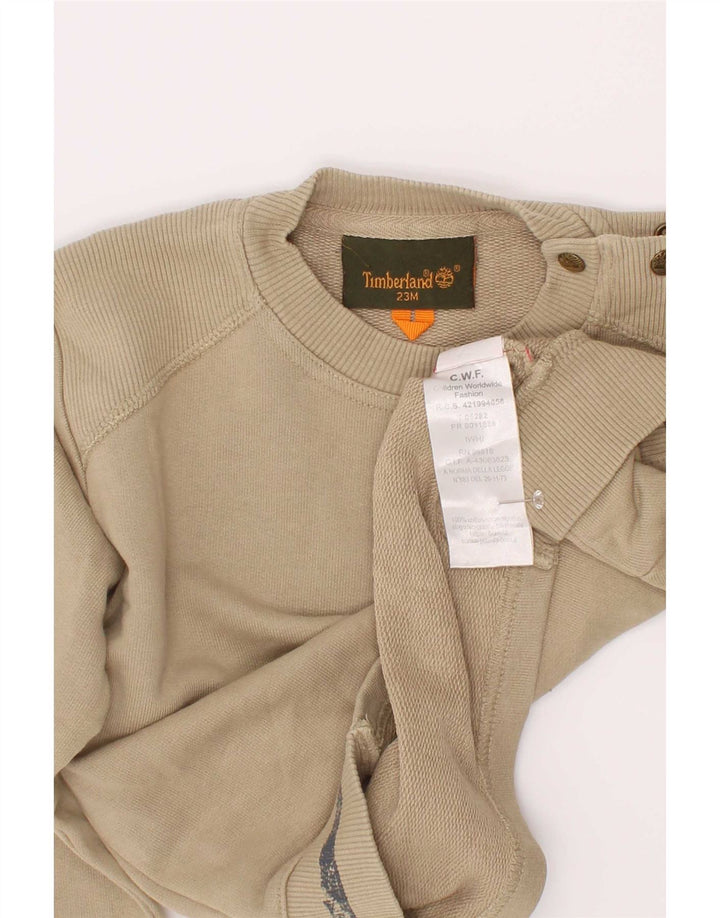 Timberland Sweat-shirt graphique pour garçon 2-3 ans en coton beige