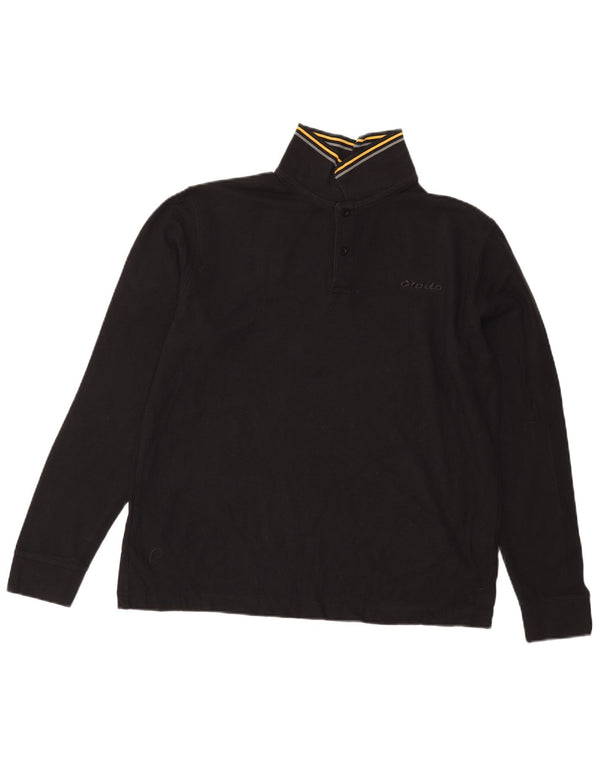 Lotto Polo à manches longues pour homme Taille L Noir