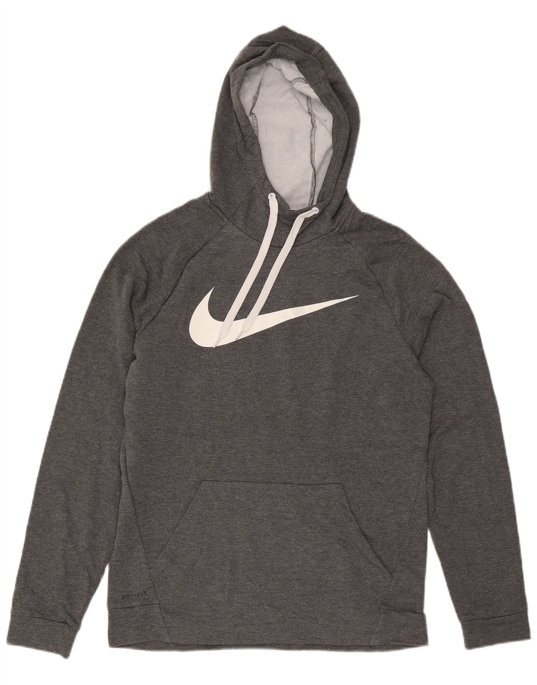 Nike Pull à capuche graphique pour femme UK 14 Polyester moucheté gris moyen