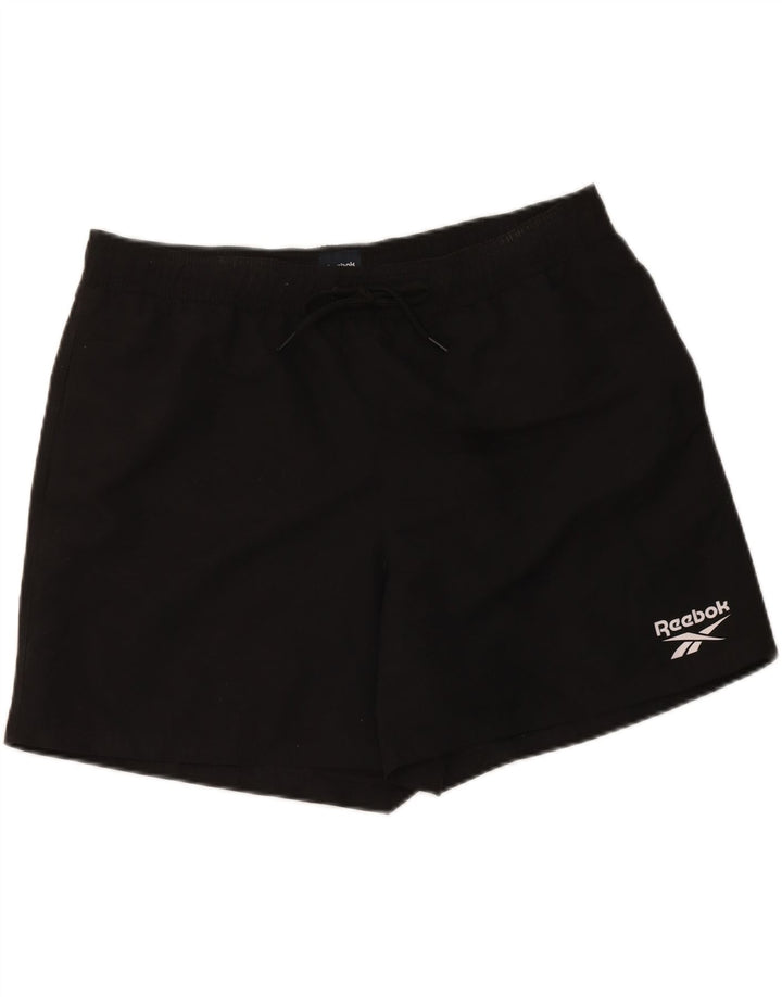 Reebok Short de sport pour femme UK 16 Large Noir Polyester