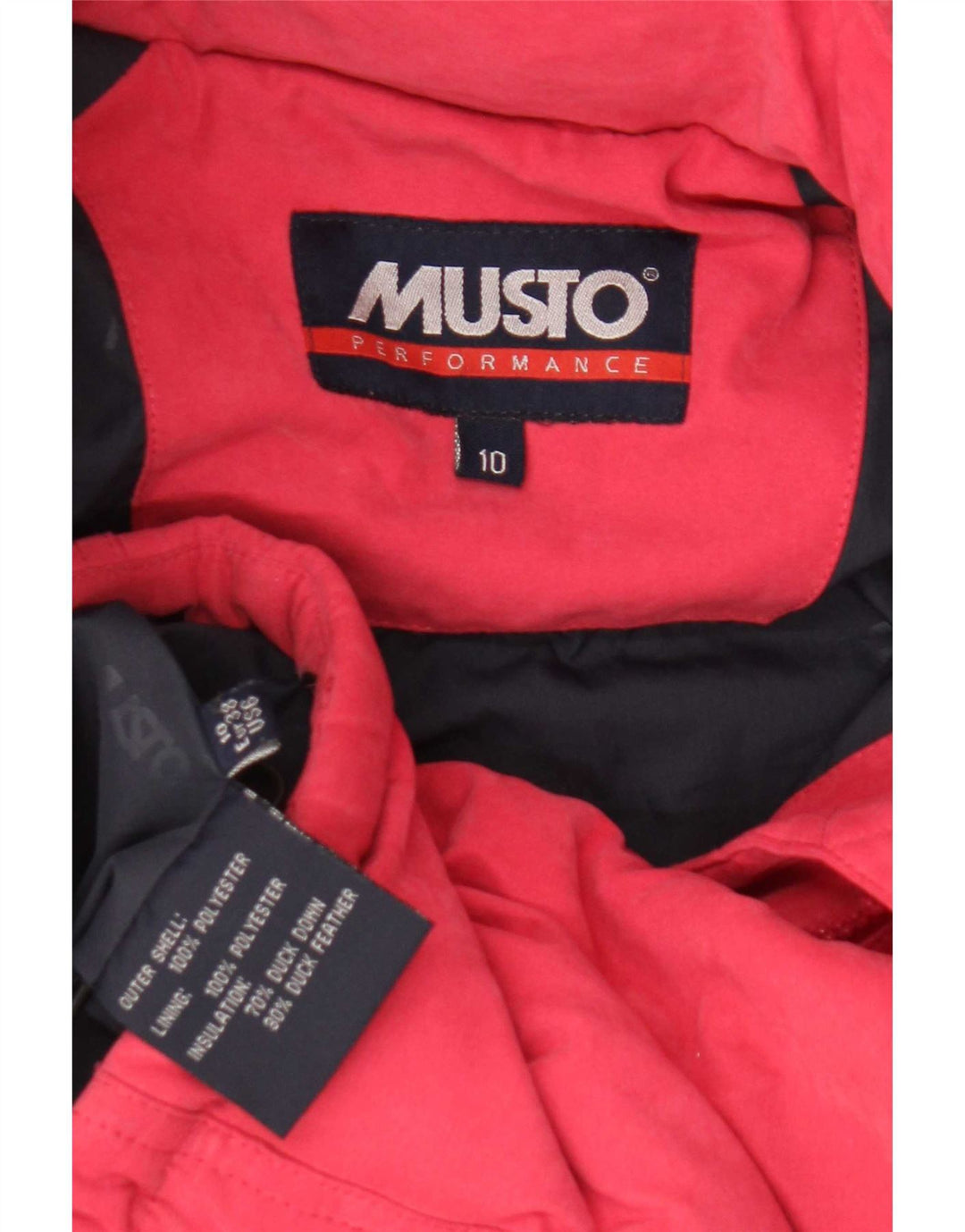 Musto Veste matelassée surdimensionnée pour femme UK 10 Petit Rouge Polyester