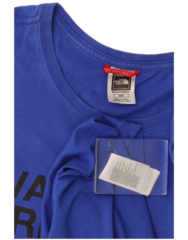 The North Face T-Shirt Graphique Homme Bleu Moyen Coton