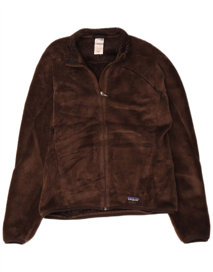 Patagonia Veste Polaire Femme UK 16 Large Marron Polyester