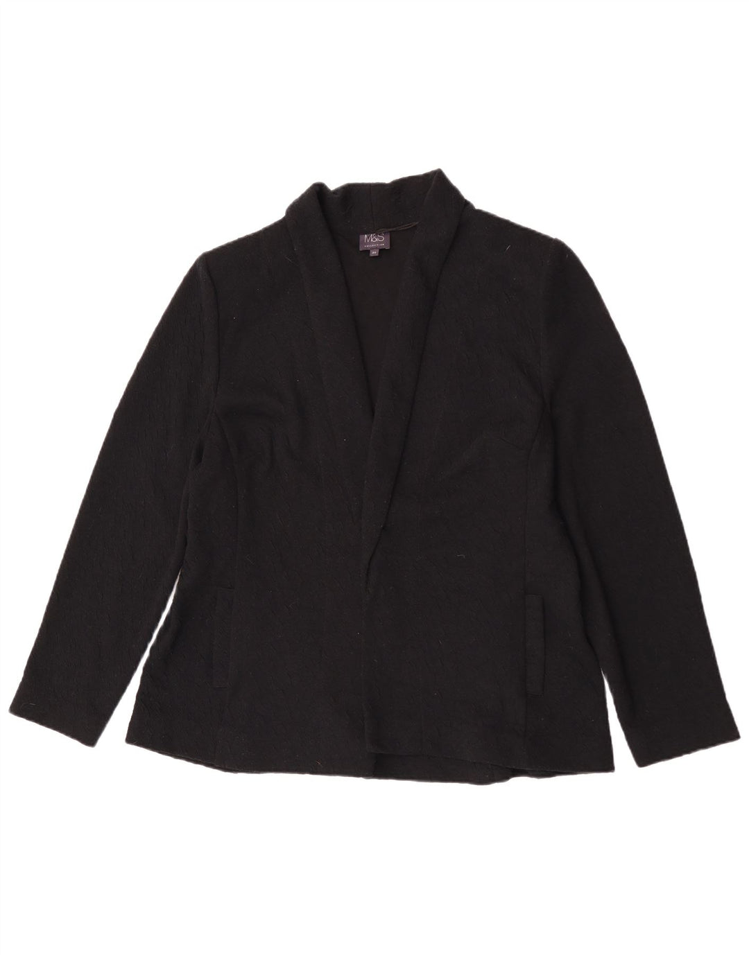 Marks & Spencer Veste blazer ouverte pour femme UK 20 2XL Noir Polyester