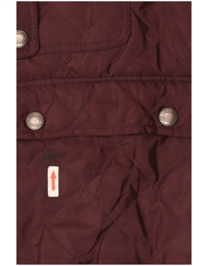 Zara Veste matelassée pour homme UK 40 Large Bordeaux Polyester